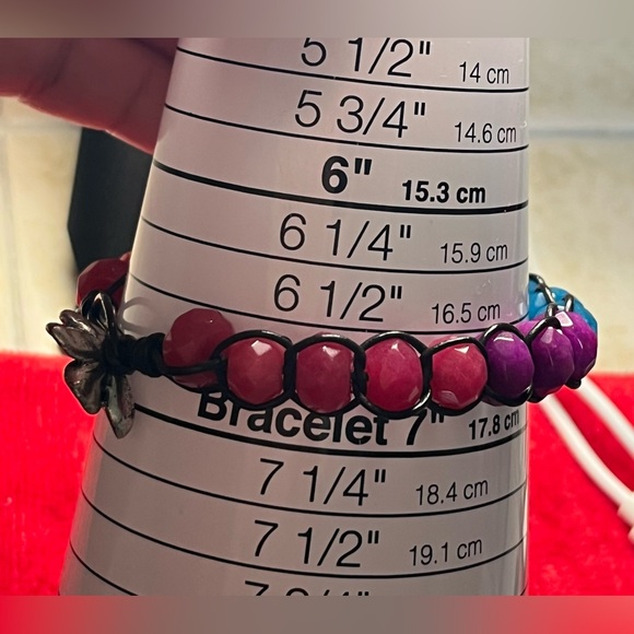 Fossil Multicolor Beaded Bracelet with Flowers clasp - Picture 9 of 9